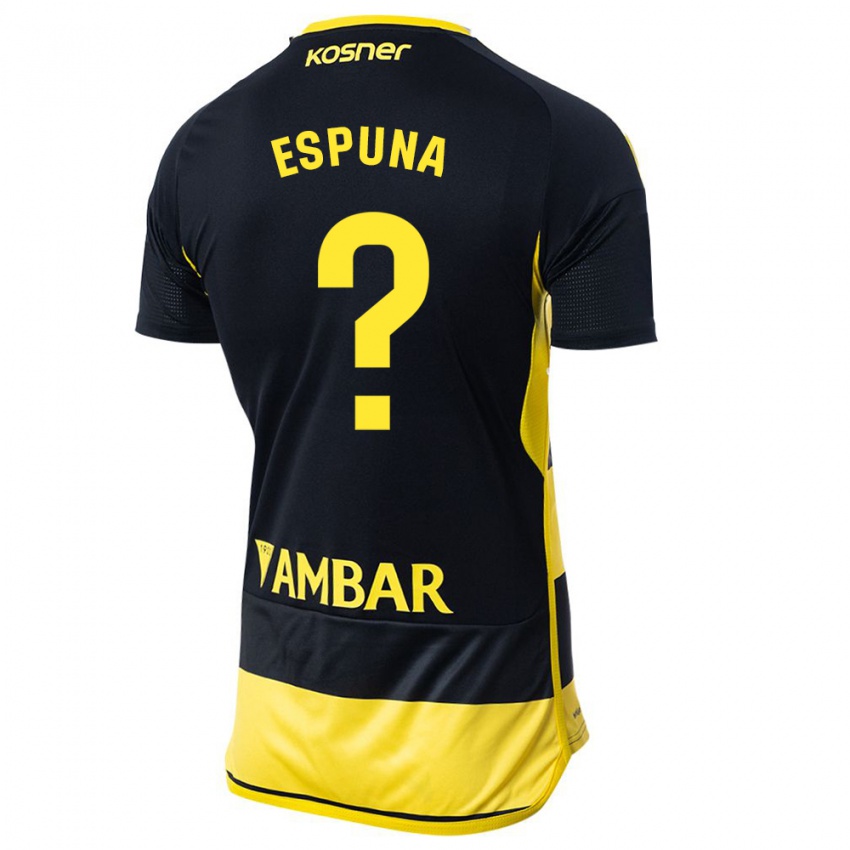 Herren Nico Espuña #0 Schwarz Gelb Auswärtstrikot Trikot 2023/24 T-Shirt Belgien