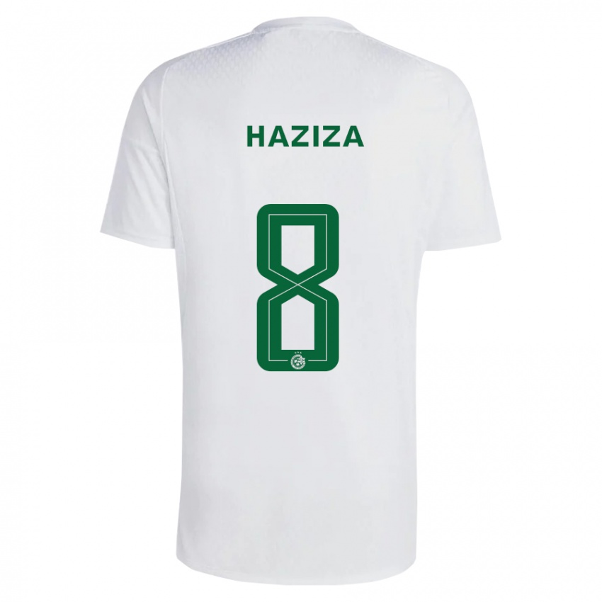 Herren Dolev Haziza #8 Grün Blau Auswärtstrikot Trikot 2023/24 T-Shirt Belgien