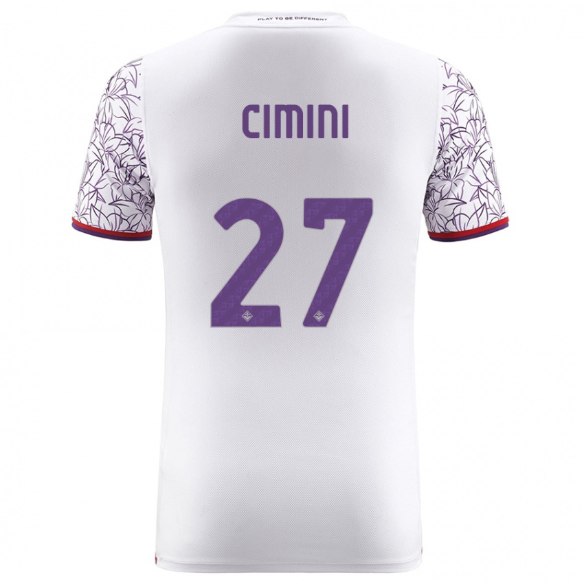 Herren Linda Tucceri Cimini #27 Weiß Auswärtstrikot Trikot 2023/24 T-Shirt Belgien