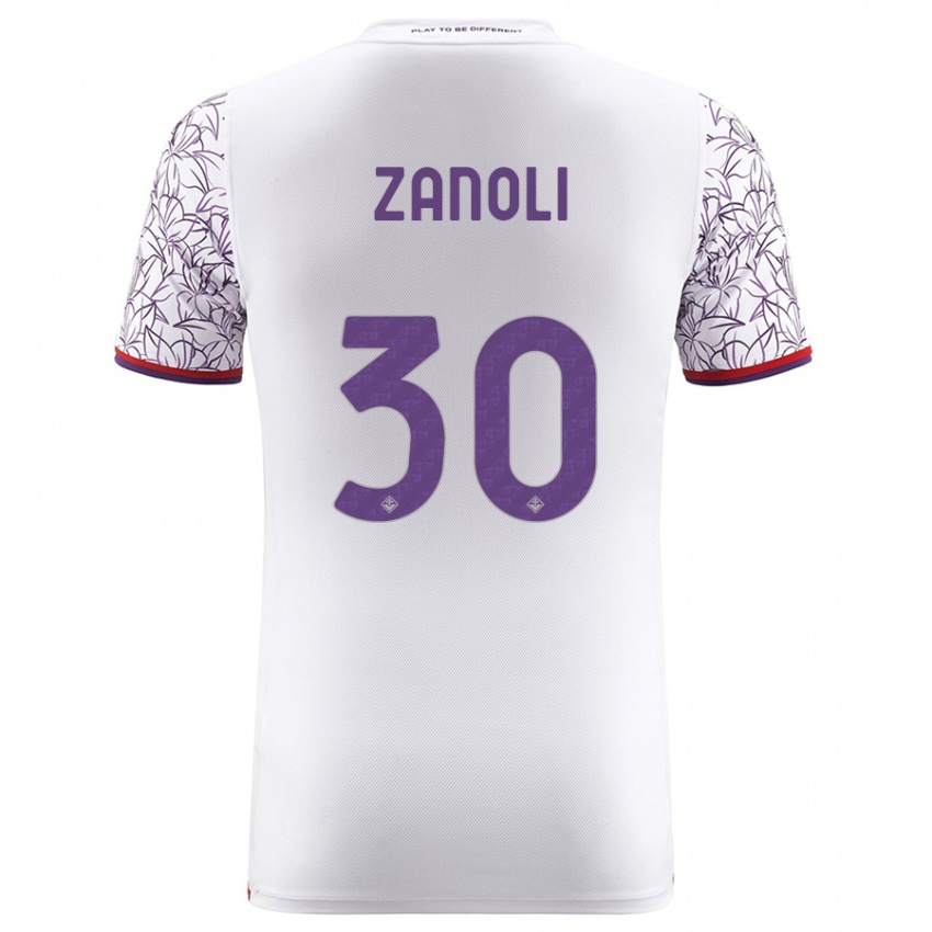 Herren Martina Zanoli #30 Weiß Auswärtstrikot Trikot 2023/24 T-Shirt Belgien