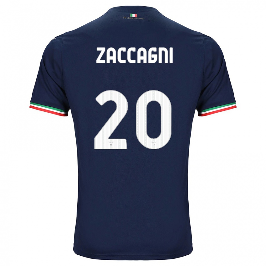 Herren Mattia Zaccagni #20 Marine Auswärtstrikot Trikot 2023/24 T-Shirt Belgien