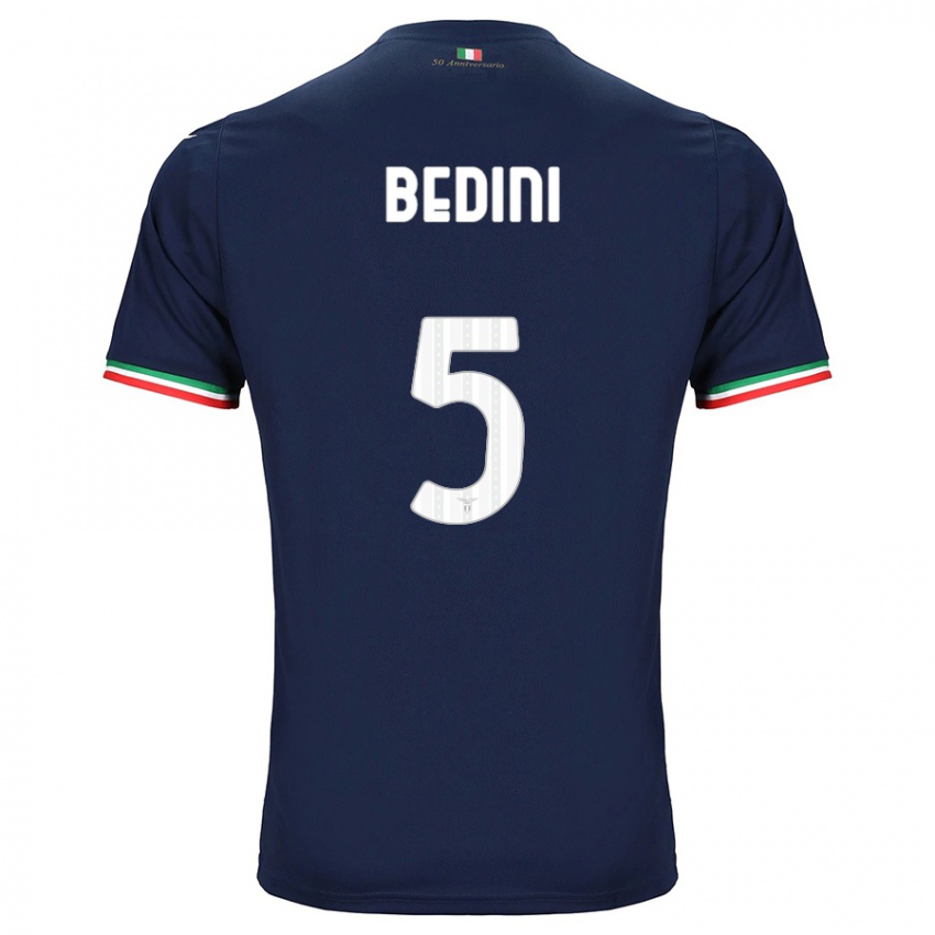 Homme Maillot Filippo Bedini #5 Marin Tenues Extérieur 2023/24 T-Shirt Belgique