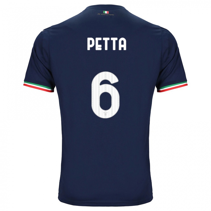 Homme Maillot Andrea Petta #6 Marin Tenues Extérieur 2023/24 T-Shirt Belgique