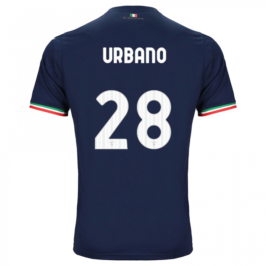 Herren Nicolò Urbano #28 Marine Auswärtstrikot Trikot 2023/24 T-Shirt Belgien