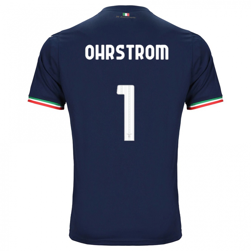 Homme Maillot Stephanie Ohrstrom #1 Marin Tenues Extérieur 2023/24 T-Shirt Belgique