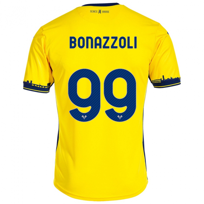 Herren Federico Bonazzoli #99 Gelb Auswärtstrikot Trikot 2023/24 T-Shirt Belgien