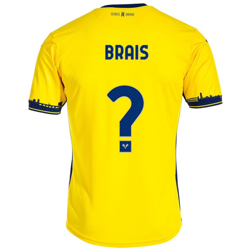 Herren Alessandro Brais #0 Gelb Auswärtstrikot Trikot 2023/24 T-Shirt Belgien