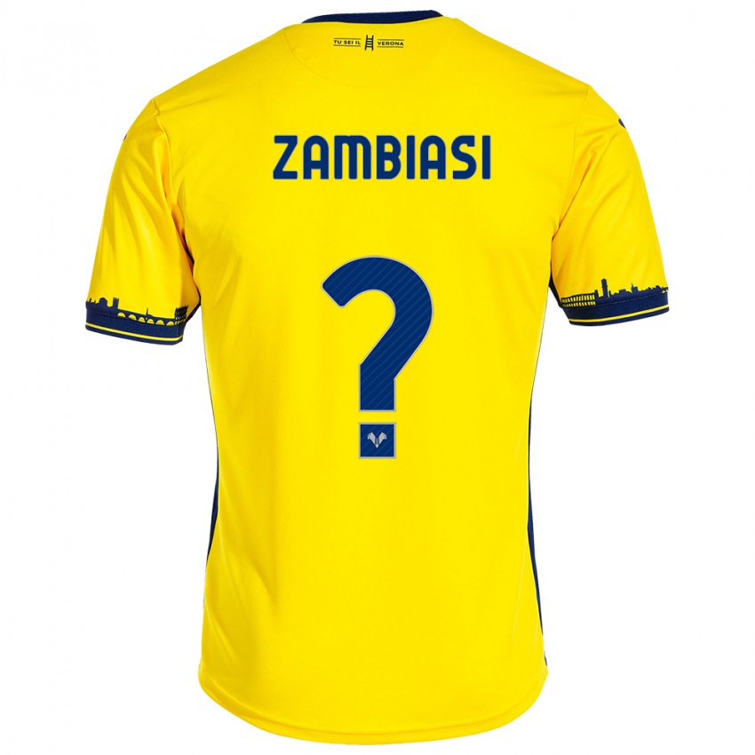 Herren Yonas Zambiasi #0 Gelb Auswärtstrikot Trikot 2023/24 T-Shirt Belgien