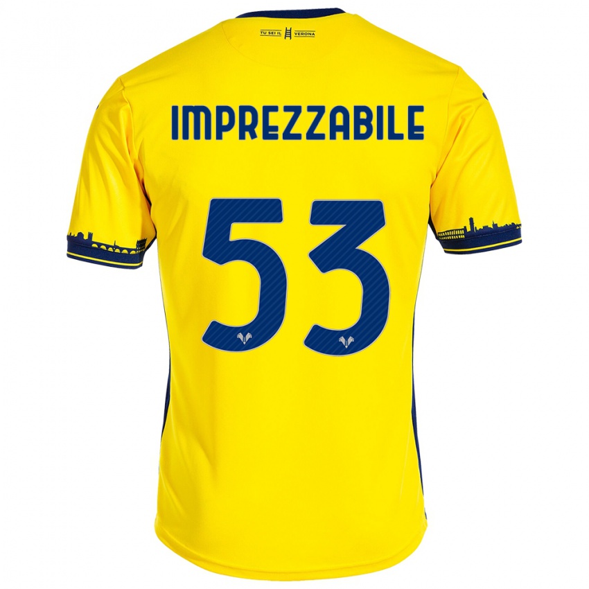 Herren Francesca Imprezzabile #53 Gelb Auswärtstrikot Trikot 2023/24 T-Shirt Belgien