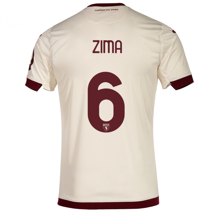 Heren David Zima #6 Champagne Uitshirt Uittenue 2023/24 T-Shirt België