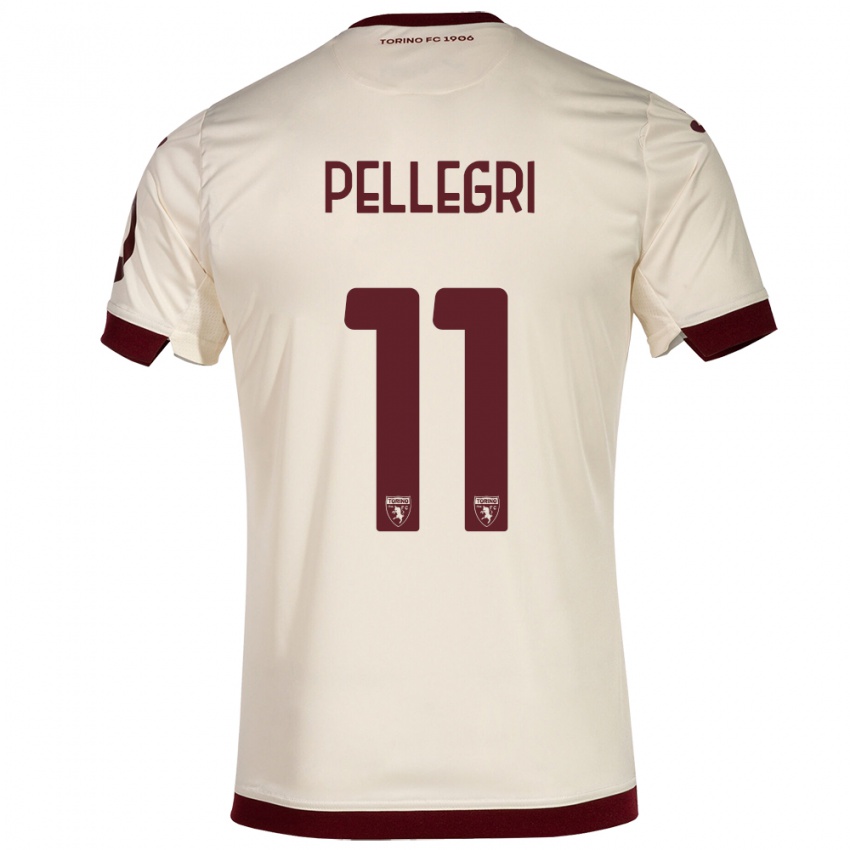 Herren Pietro Pellegri #11 Sekt Auswärtstrikot Trikot 2023/24 T-Shirt Belgien