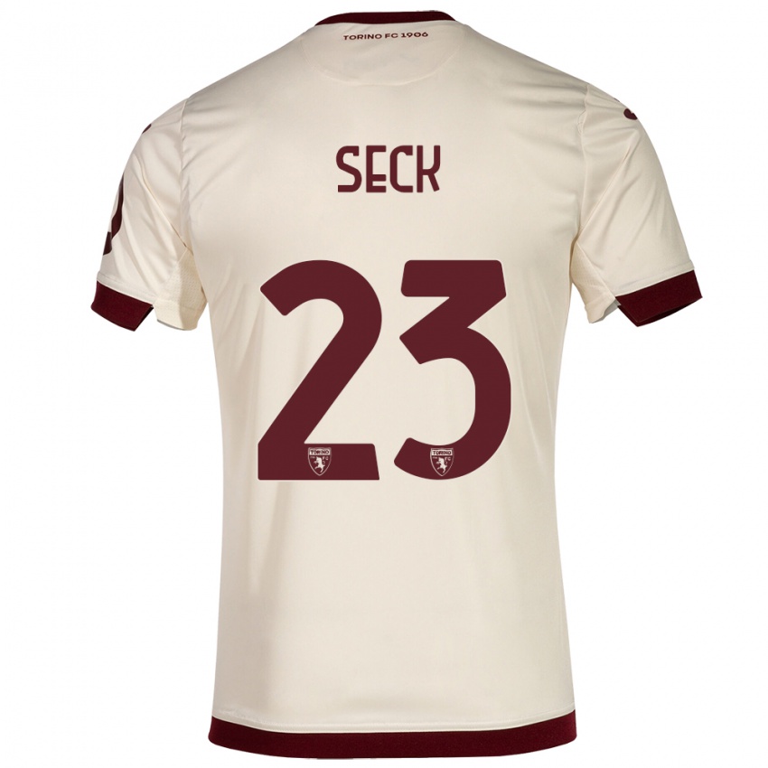 Herren Demba Seck #23 Sekt Auswärtstrikot Trikot 2023/24 T-Shirt Belgien