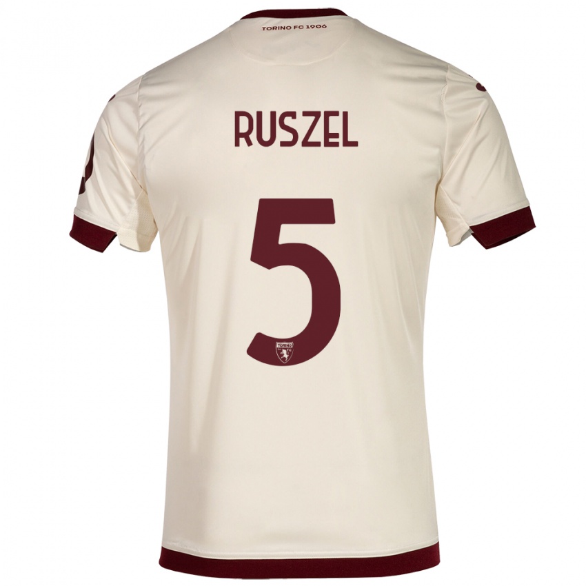 Herren Marcel Ruszel #5 Sekt Auswärtstrikot Trikot 2023/24 T-Shirt Belgien