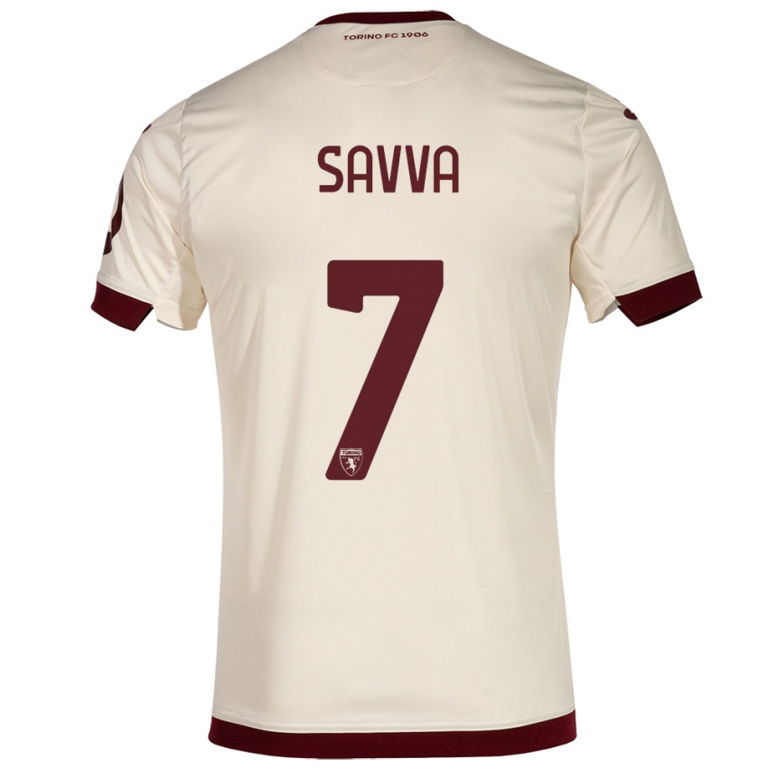 Herren Zanos Savva #7 Sekt Auswärtstrikot Trikot 2023/24 T-Shirt Belgien