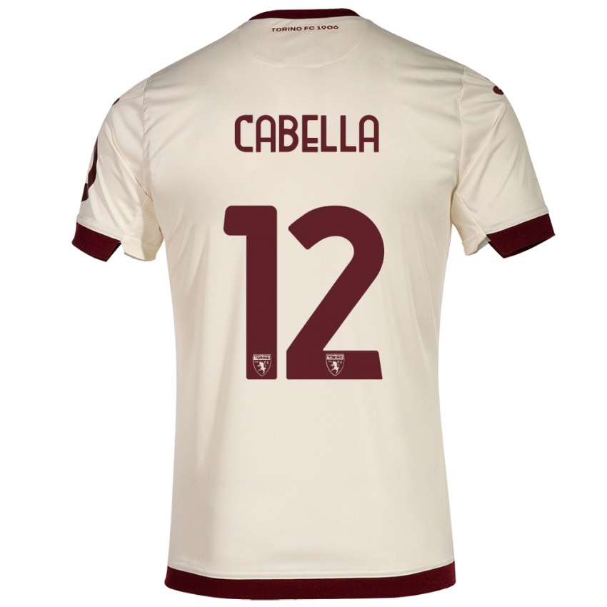 Herren Matteo Cabella #12 Sekt Auswärtstrikot Trikot 2023/24 T-Shirt Belgien