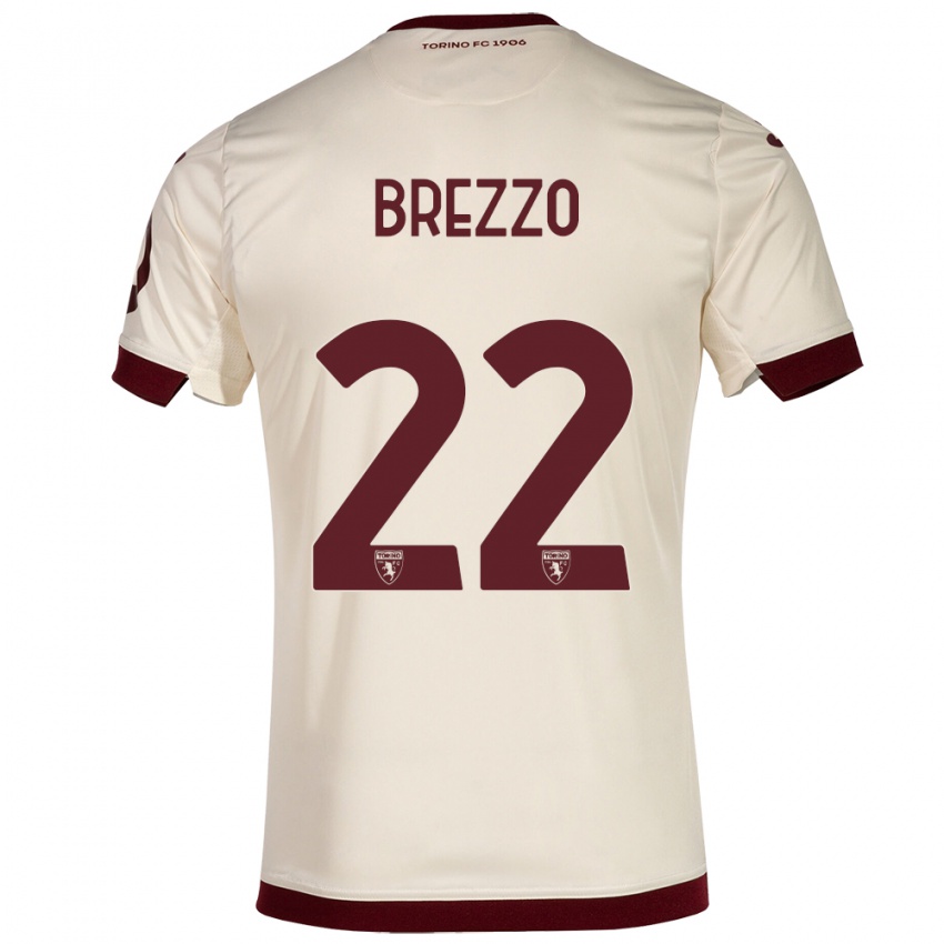 Herren Matteo Brezzo #22 Sekt Auswärtstrikot Trikot 2023/24 T-Shirt Belgien