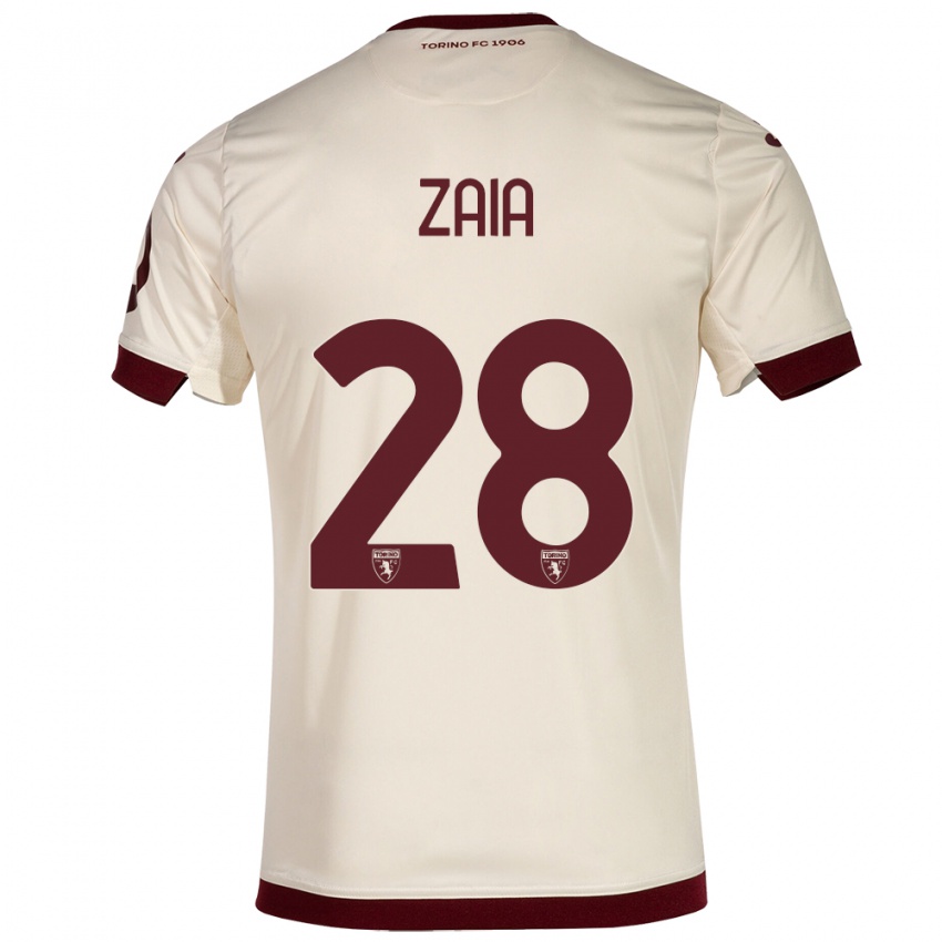 Herren Edoardo Zaia #28 Sekt Auswärtstrikot Trikot 2023/24 T-Shirt Belgien