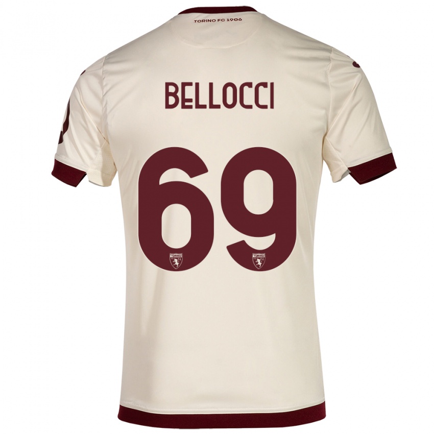 Herren Andrea Bellocci #69 Sekt Auswärtstrikot Trikot 2023/24 T-Shirt Belgien