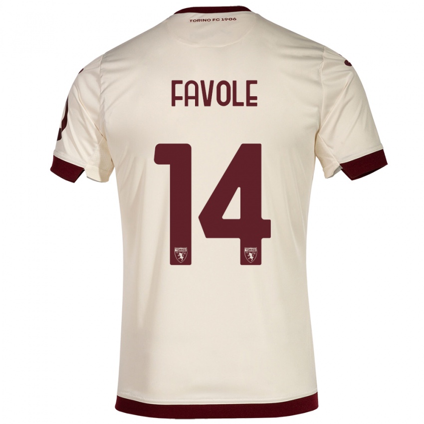 Herren Annalisa Favole #14 Sekt Auswärtstrikot Trikot 2023/24 T-Shirt Belgien