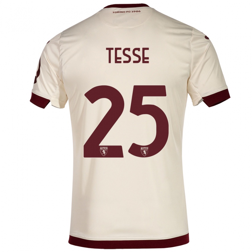 Herren Manuela Tesse #25 Sekt Auswärtstrikot Trikot 2023/24 T-Shirt Belgien