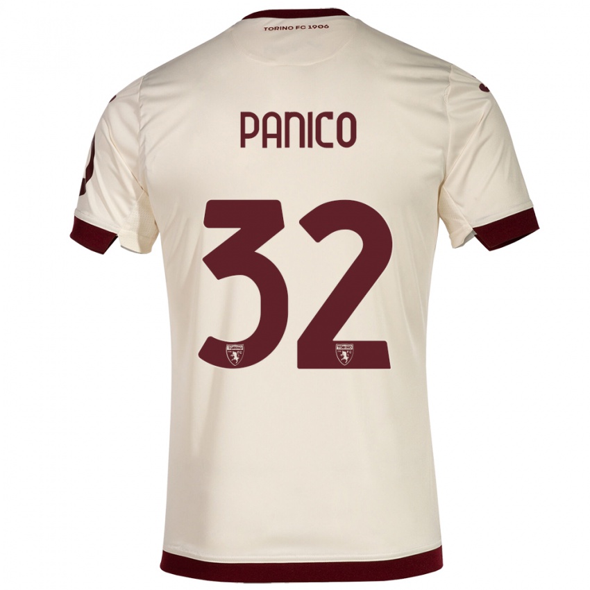 Herren Patrizia Panico #32 Sekt Auswärtstrikot Trikot 2023/24 T-Shirt Belgien
