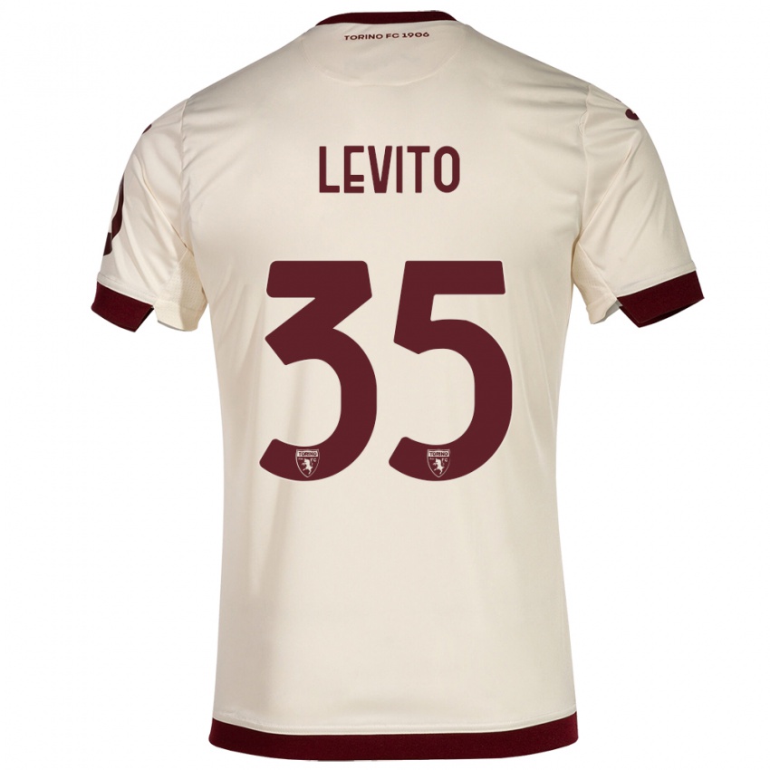 Herren Isabeau Levito #35 Sekt Auswärtstrikot Trikot 2023/24 T-Shirt Belgien