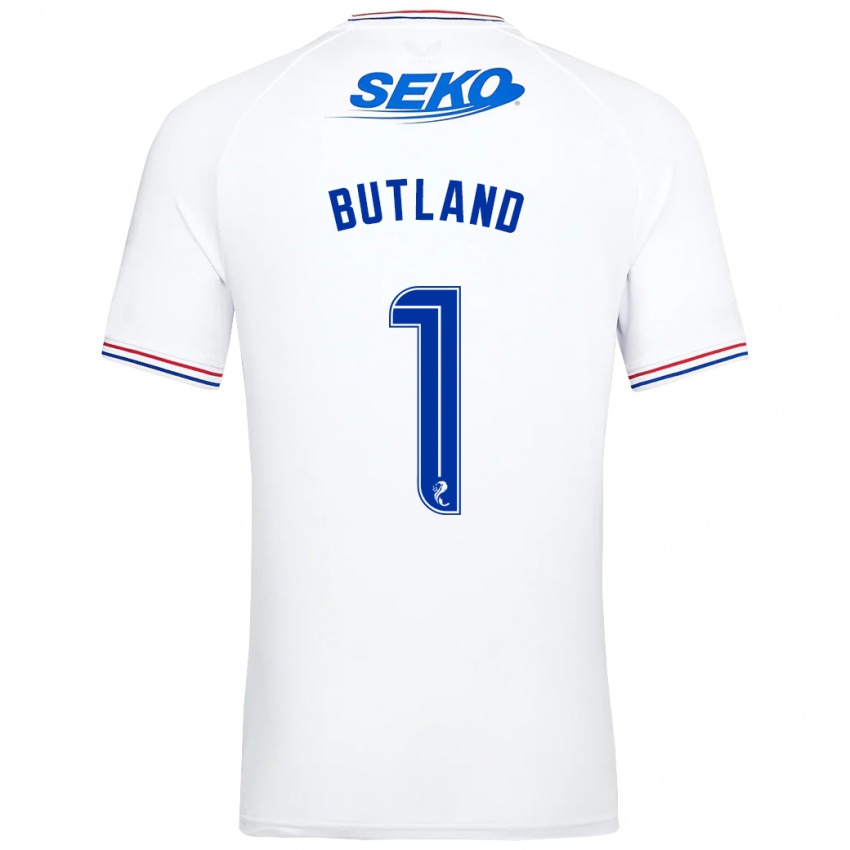 Herren Jack Butland #1 Weiß Auswärtstrikot Trikot 2023/24 T-Shirt Belgien