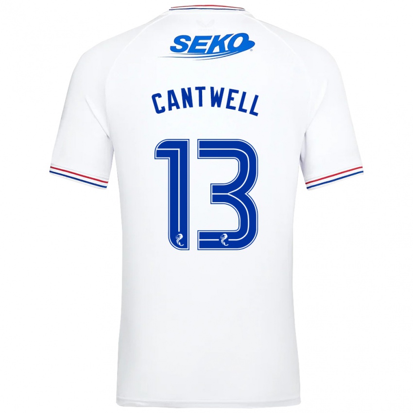 Herren Todd Cantwell #13 Weiß Auswärtstrikot Trikot 2023/24 T-Shirt Belgien
