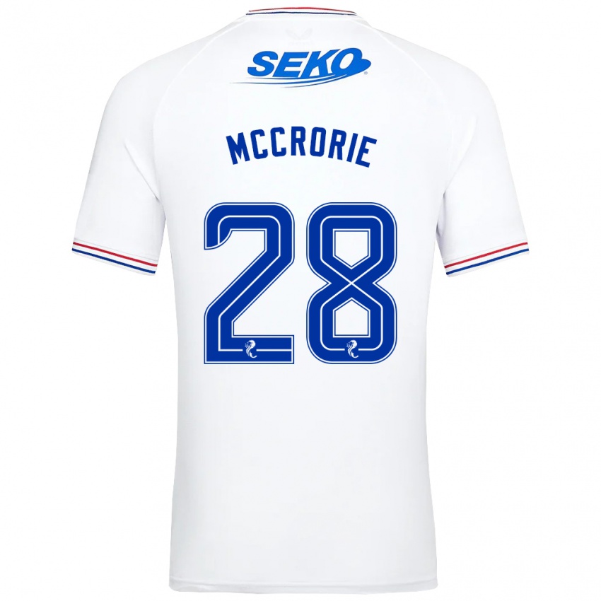 Herren Robby Mccrorie #28 Weiß Auswärtstrikot Trikot 2023/24 T-Shirt Belgien