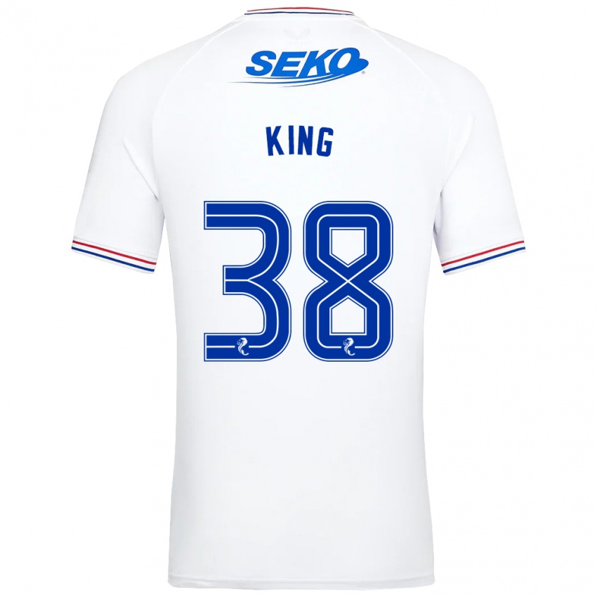 Herren Leon King #38 Weiß Auswärtstrikot Trikot 2023/24 T-Shirt Belgien