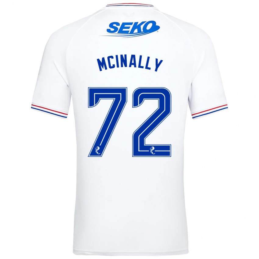 Herren Darren Mcinally #72 Weiß Auswärtstrikot Trikot 2023/24 T-Shirt Belgien