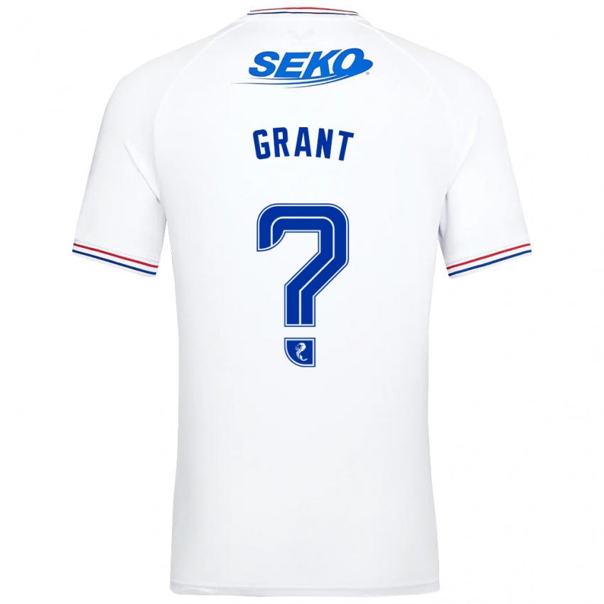 Homme Maillot Leyton Grant #0 Blanc Tenues Extérieur 2023/24 T-Shirt Belgique