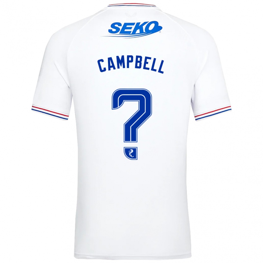 Herren Connor Campbell #0 Weiß Auswärtstrikot Trikot 2023/24 T-Shirt Belgien