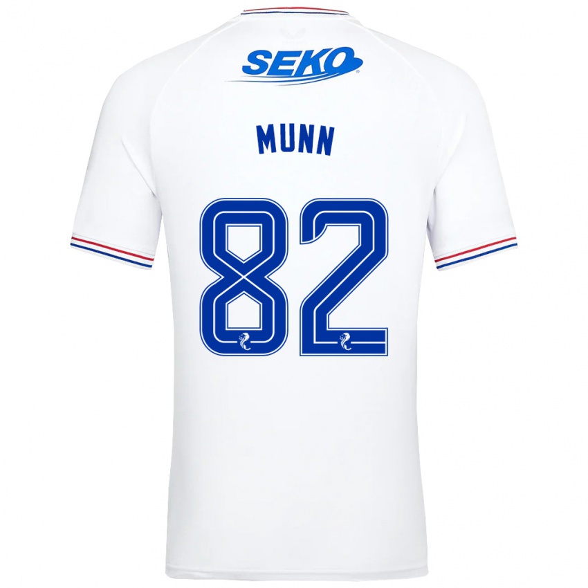 Herren Mason Munn #82 Weiß Auswärtstrikot Trikot 2023/24 T-Shirt Belgien