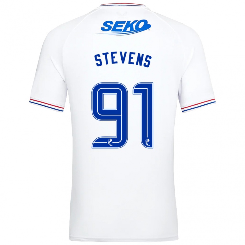 Herren Archie Stevens #91 Weiß Auswärtstrikot Trikot 2023/24 T-Shirt Belgien