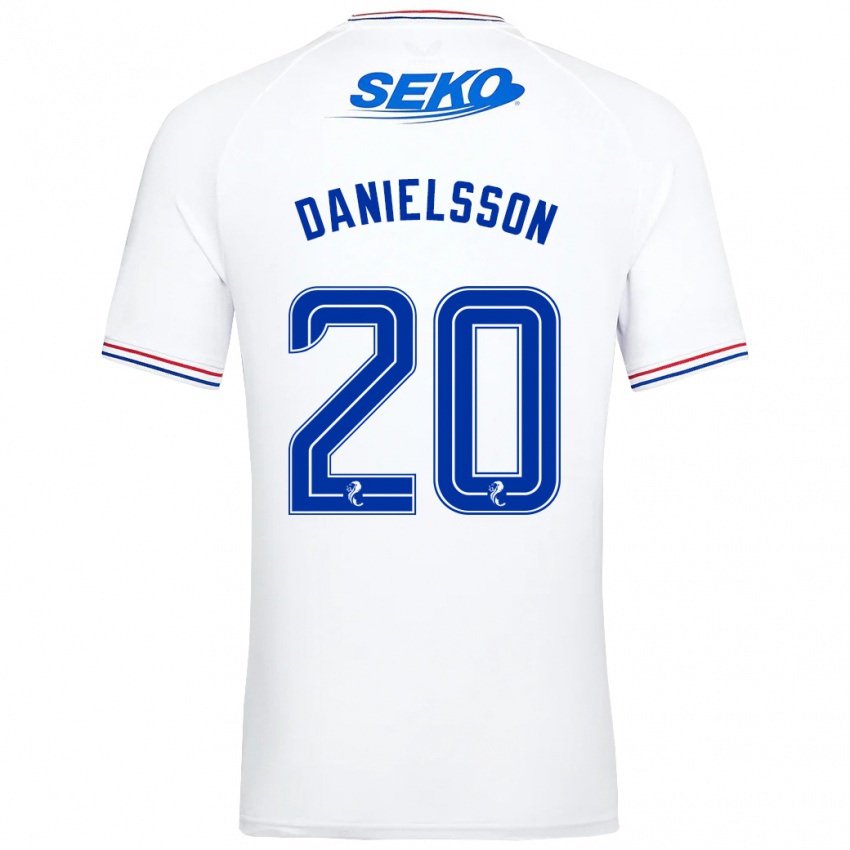 Homme Maillot Jenny Julia Danielsson #20 Blanc Tenues Extérieur 2023/24 T-Shirt Belgique