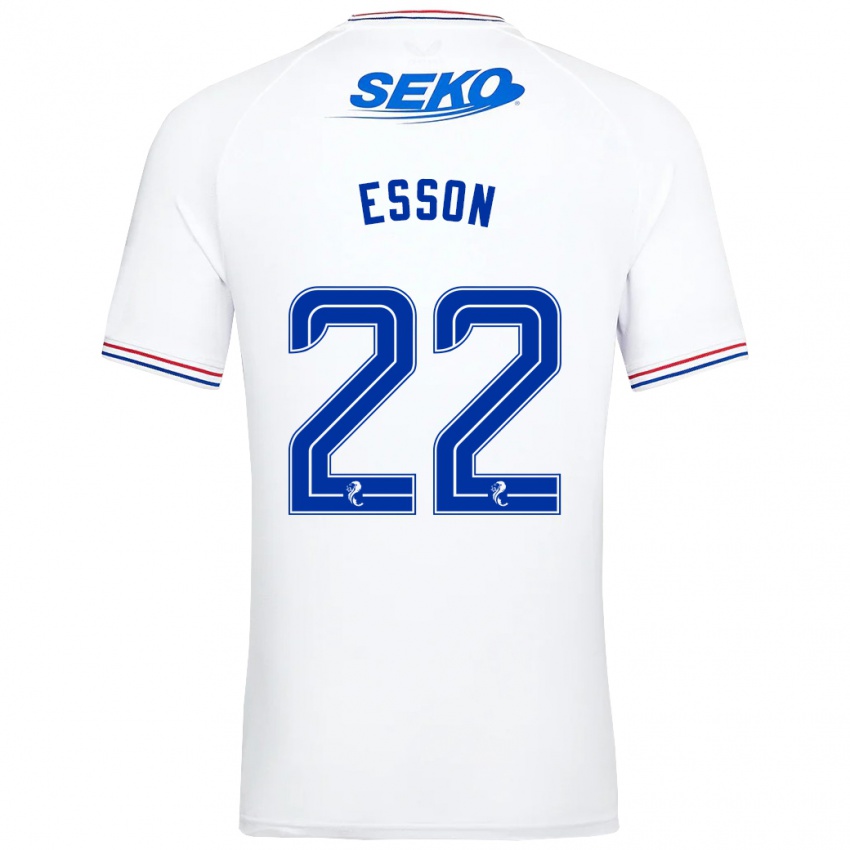 Herren Victoria Esson #22 Weiß Auswärtstrikot Trikot 2023/24 T-Shirt Belgien