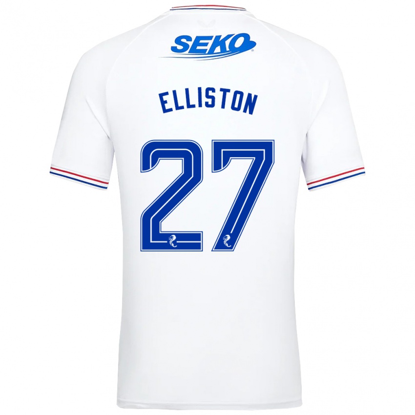 Herren Maddie Elliston #27 Weiß Auswärtstrikot Trikot 2023/24 T-Shirt Belgien