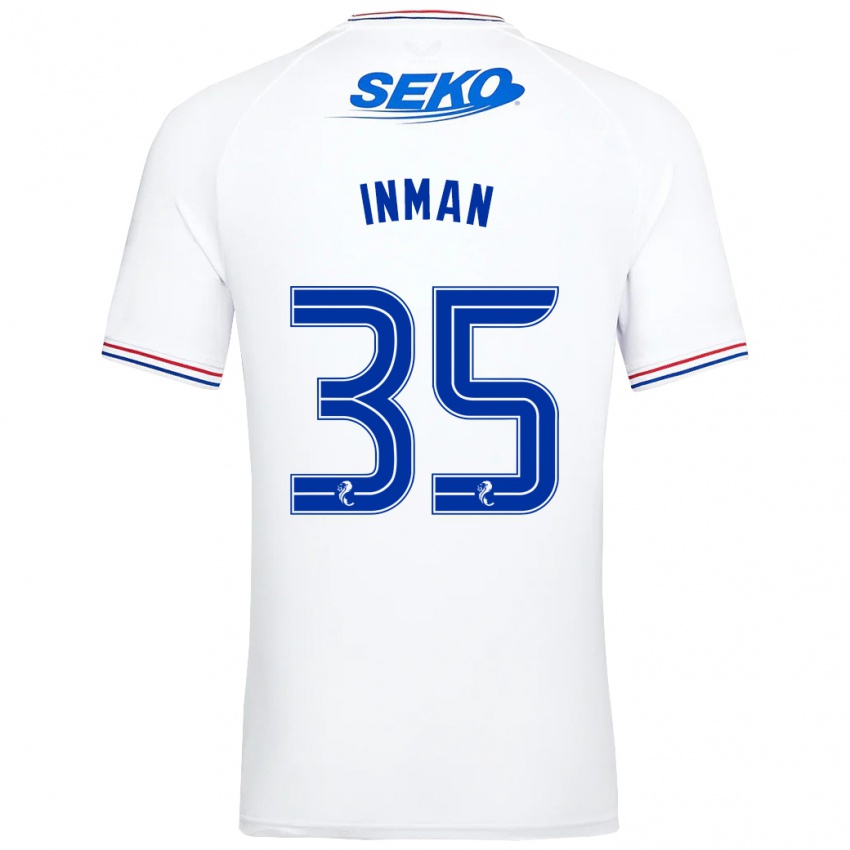 Homme Maillot Lucy Inman #35 Blanc Tenues Extérieur 2023/24 T-Shirt Belgique