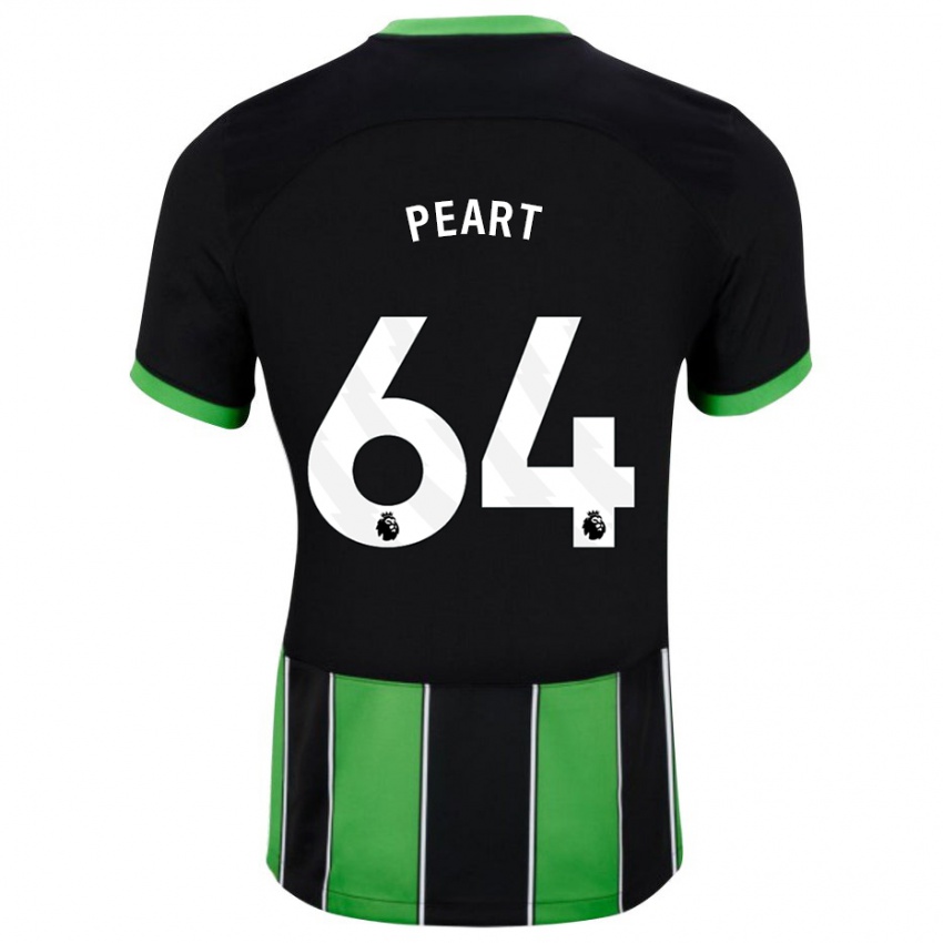 Herren Brody Peart #64 Schwarz Grün Auswärtstrikot Trikot 2023/24 T-Shirt Belgien