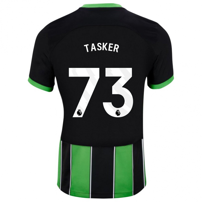 Homme Maillot Charlie Tasker #73 Vert Noir Tenues Extérieur 2023/24 T-Shirt Belgique