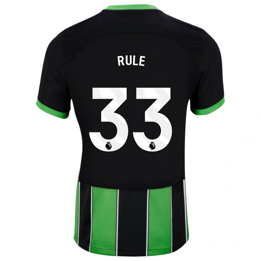 Herren Charlize Jayde Rule #33 Schwarz Grün Auswärtstrikot Trikot 2023/24 T-Shirt Belgien