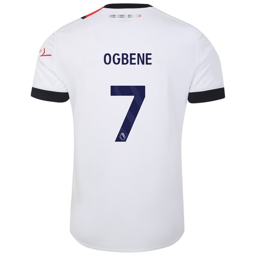 Herren Chiedozie Ogbene #7 Weiß Auswärtstrikot Trikot 2023/24 T-Shirt Belgien