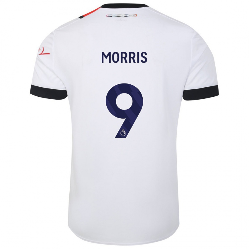 Herren Carlton Morris #9 Weiß Auswärtstrikot Trikot 2023/24 T-Shirt Belgien
