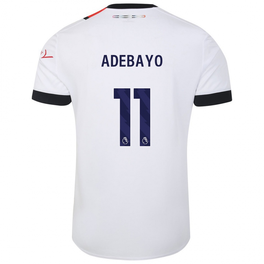 Herren Elijah Adebayo #11 Weiß Auswärtstrikot Trikot 2023/24 T-Shirt Belgien