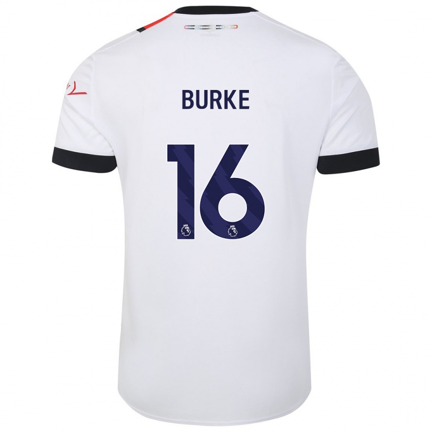 Herren Reece Burke #16 Weiß Auswärtstrikot Trikot 2023/24 T-Shirt Belgien