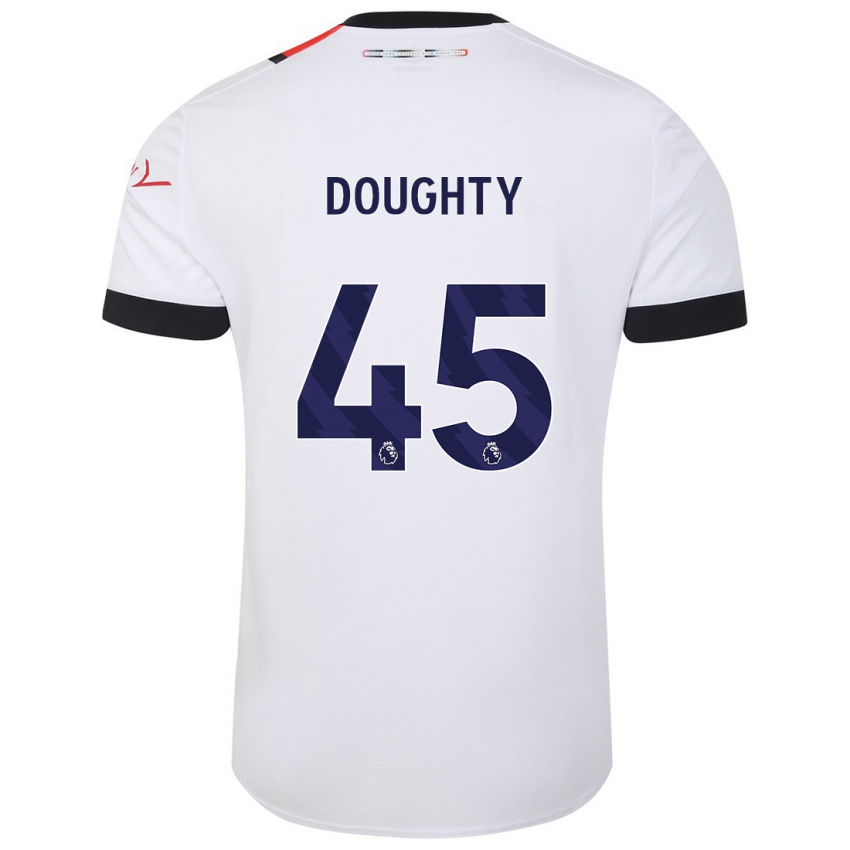 Herren Alfie Doughty #45 Weiß Auswärtstrikot Trikot 2023/24 T-Shirt Belgien