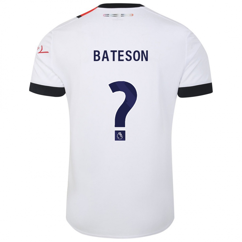 Heren Jack Bateson #0 Wit Uitshirt Uittenue 2023/24 T-Shirt België