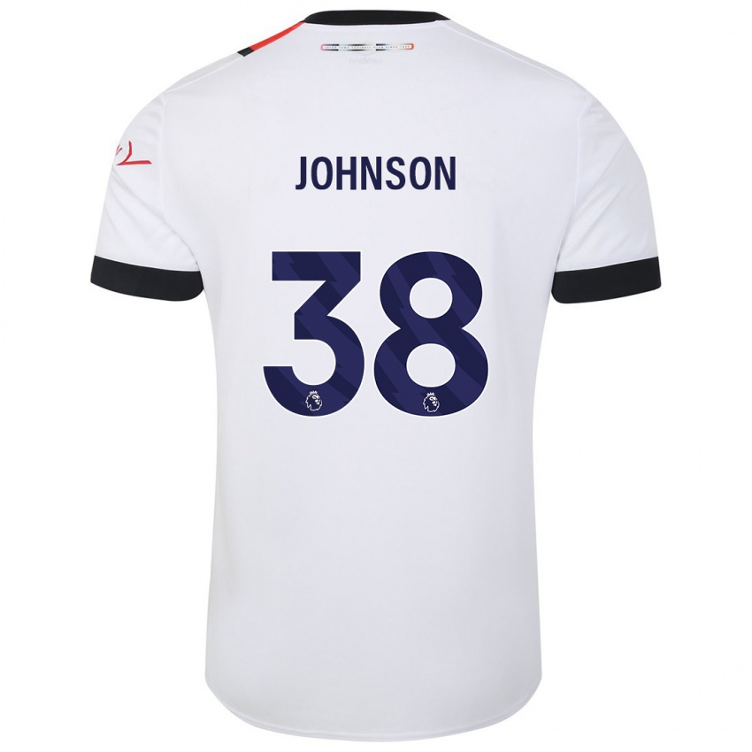 Herren Joe Johnson #38 Weiß Auswärtstrikot Trikot 2023/24 T-Shirt Belgien
