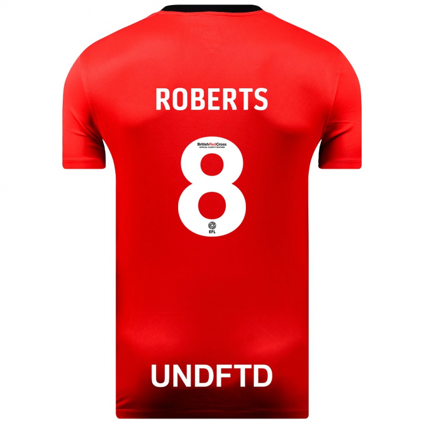 Herren Tyler Roberts #8 Rot Auswärtstrikot Trikot 2023/24 T-Shirt Belgien